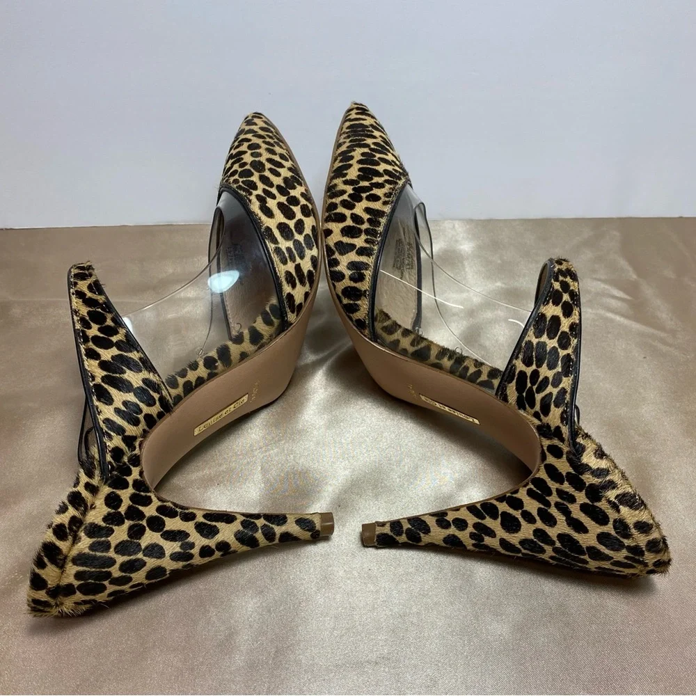 Louise Et Cie Lo-Joykiss 3 Speckled Cow Hair  Leopard Clear Piccola Size 9.5 - Picture 7 of 16